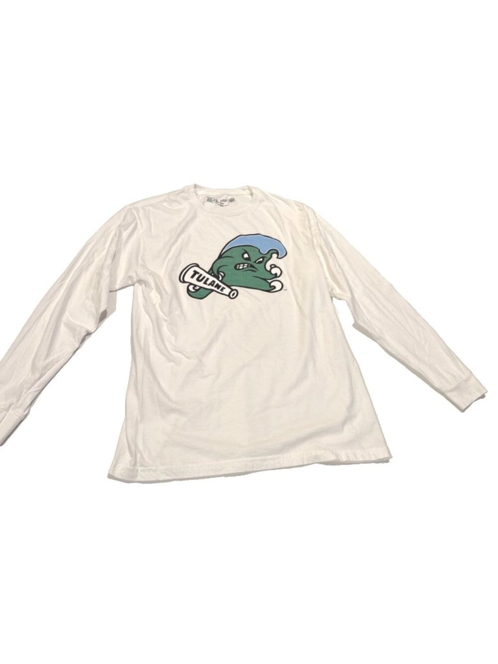 Tulane Green Wave Threadfast Long Sleeve 100% Cotton Tee Shirt Men's M